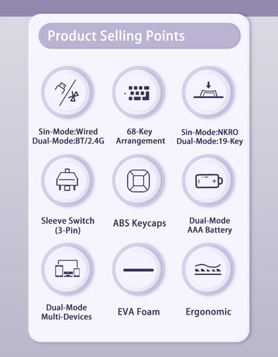 68-Key Mechanical Keyboard