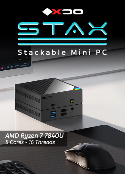 Stax Modular Mini PC - 7840u Stackable mini PC 16GB DDR5 + 512GB PCIe4 ...