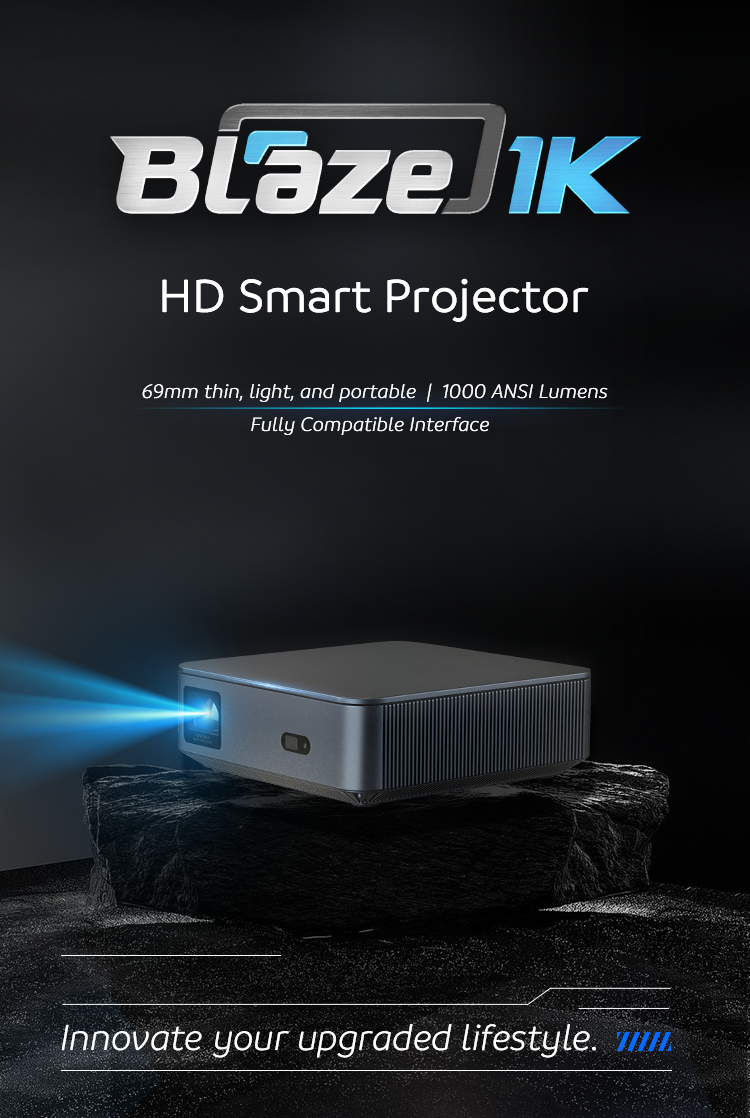 1000 Lumens 100-Inch Android Amlogic T982 Smart Projector