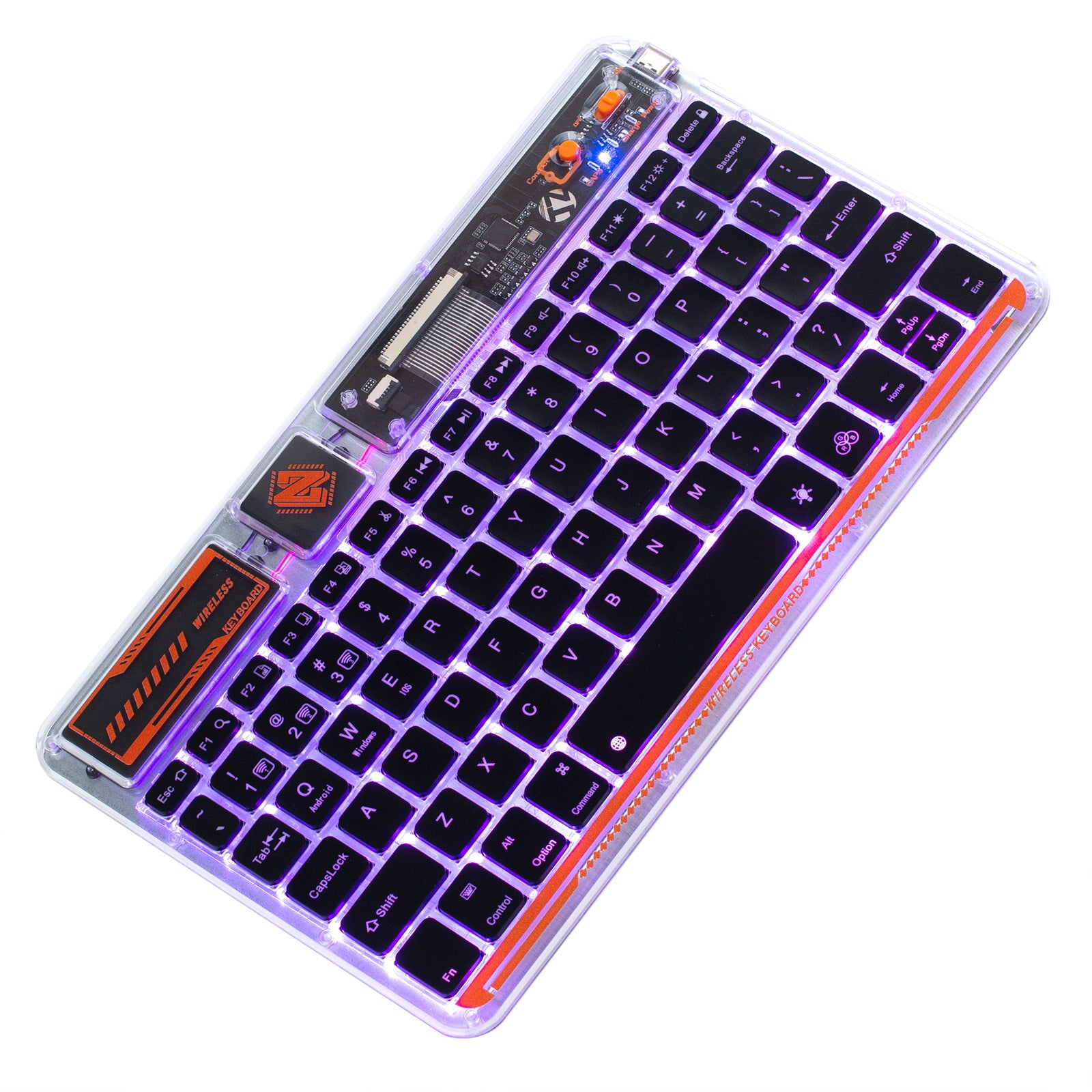 Translucent Keyboard Led Backlight Transparent Bluetooth Backlit Keyboard - Tiny Desktop PC's - Pantera ...