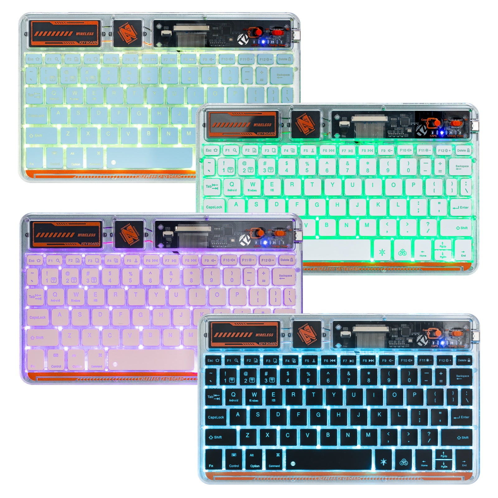 Translucent Keyboard Led Backlight Transparent Bluetooth Backlit Keyboard - Tiny Desktop PC's - Pantera ...