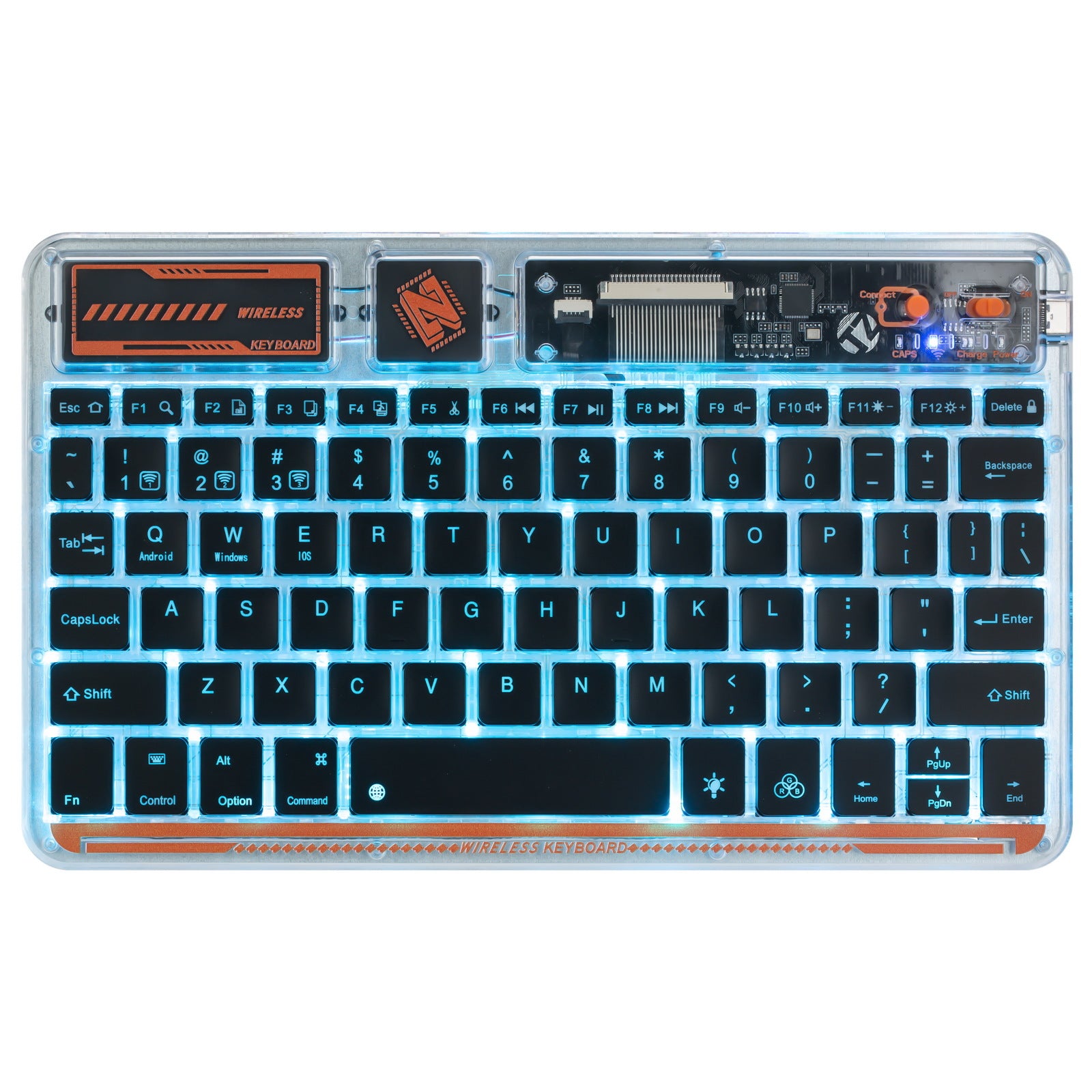 Translucent Keyboard Led Backlight Transparent Bluetooth Backlit Keyboard - Tiny Desktop PC's - Pantera ...