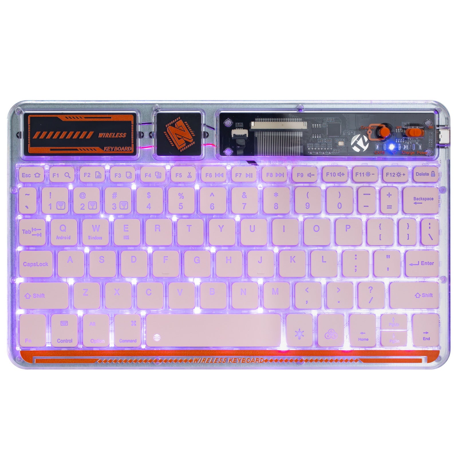 Translucent Keyboard Led Backlight Transparent Bluetooth Backlit Keyboard - Tiny Desktop PC's - Pantera ...
