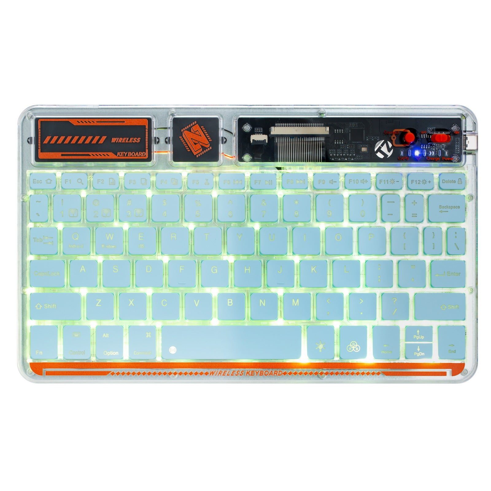 Translucent Keyboard Led Backlight Transparent Bluetooth Backlit Keyboard - Tiny Desktop PC's - Pantera ...
